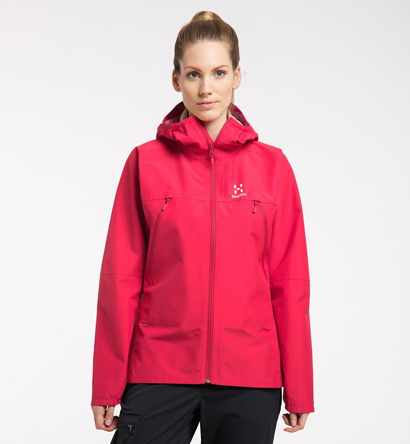 Haglöfs Womens Spira Windbreaker Red New Zealand 58394XCVM